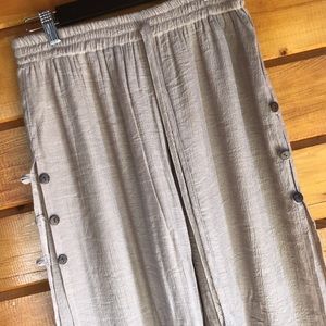 Ladies Linen/cotton Gauzy Flowing Pants
